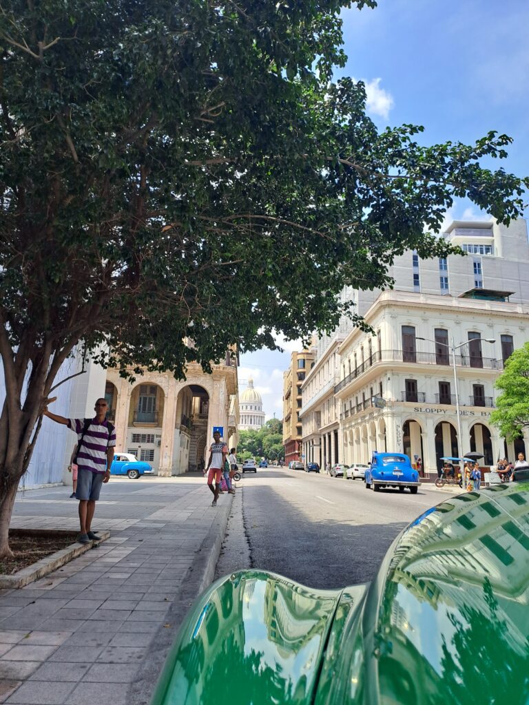 capitol of Cuba in a typical habana street